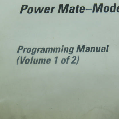 GE Fanuc GFZ-62093E/03 Power Mate Models D & F Programming Manuals Volume 1 & 2