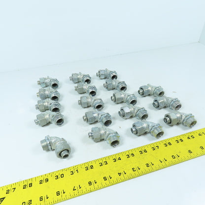 3/8" Liquidtight Flexible Conduit Connector 90° Elbow Lot Of 18