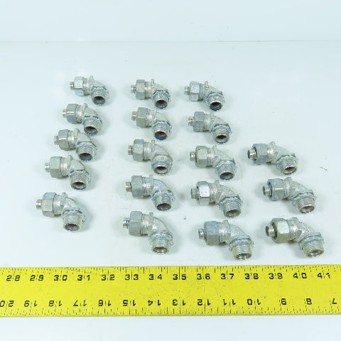 3/8" Liquidtight Flexible Conduit Connector 90° Elbow Lot Of 18