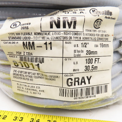 Electri-Flex NM-11 Liquatite 1/2" Non Metallic Flexible Water Tight Conduit 90'