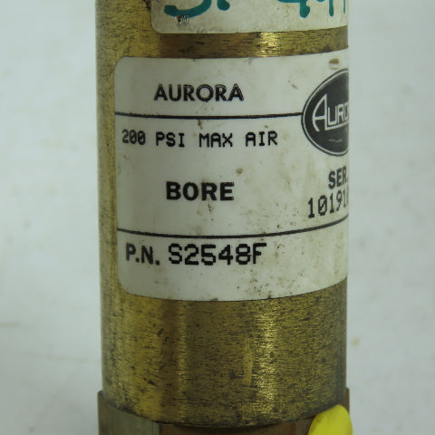 Aurora S2548F Double Acting Air Cylinder 1.0" Stroke 1-1/4" Bore 200PSI Max