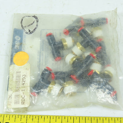 SMC KQT01-35S 3-Way Branch Tee 1/8" Tube x 1/4" Male NPT Pack Of 10