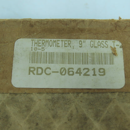 Johnson T-2 9" Glass Tube Thermometer 3-1/2" Probe 17" OAL 0-120°F