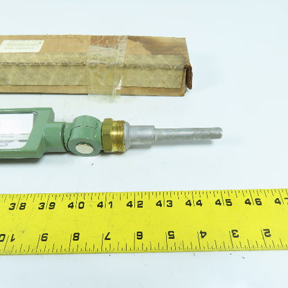 Johnson T-2 9" Glass Tube Thermometer 3-1/2" Probe 17" OAL 0-120°F