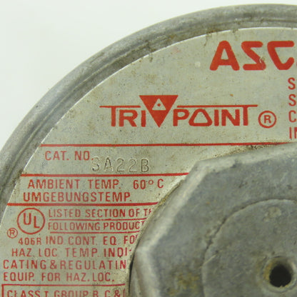 Asco SA22B Pressure Switch Aluminum Cover Only