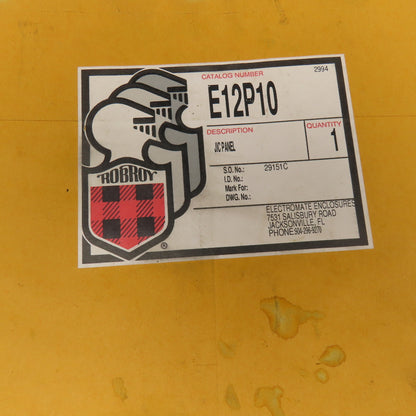 Robroy E12P10 11" x 9" Electromate Electrical Enclosure Back Plate
