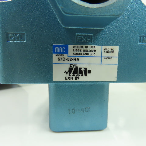 MAC 57D-52-RA Solenoid Valve 150PSI (2)3/4" NPT (1)1" NPT NEW
