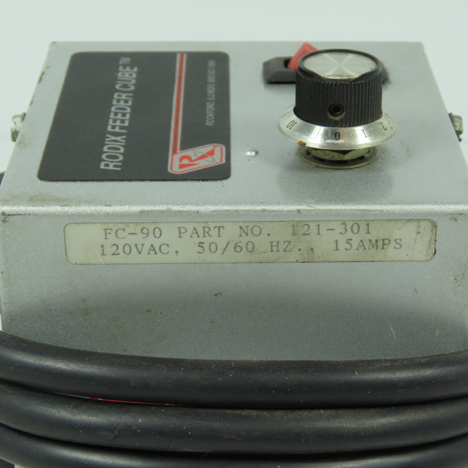 Rodix 121-301 FC-90 Vibratory Feeder Cube Controller 120V 50/60HZ 15 Amps W/Cord