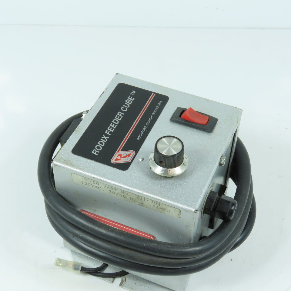 Rodix 121-301 FC-90 Vibratory Feeder Cube Controller 120V 50/60HZ 15 Amps W/Cord
