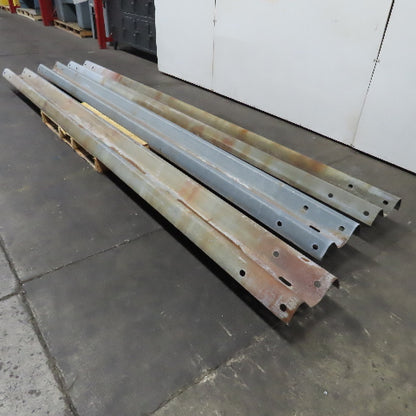 W Beam Galvanized Bolt On Highway Guard Rail 13" x 162" Lot Of 3