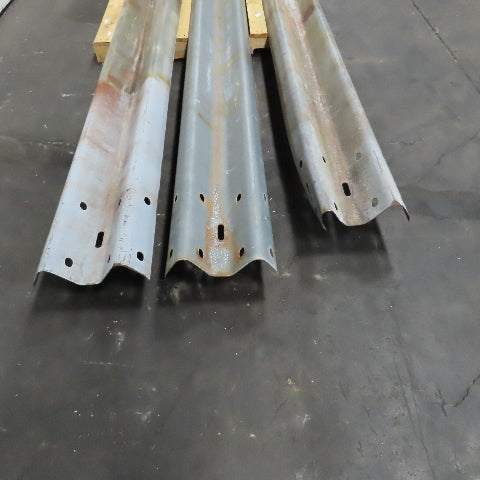 W Beam Galvanized Bolt On Highway Guard Rail 13" x 162" Lot Of 3