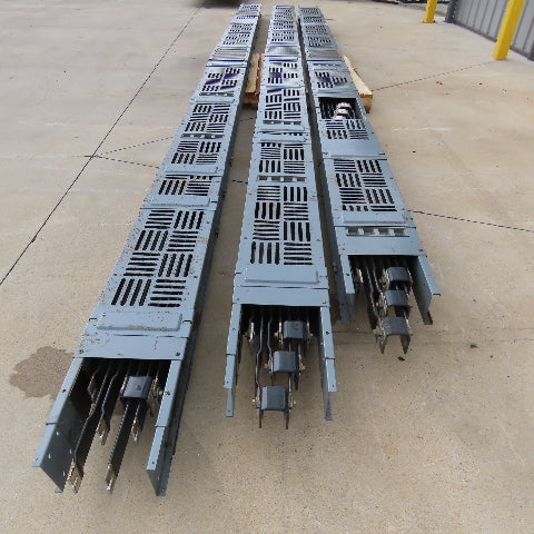 Westinghouse 372D 275 G22 1350A 4 Wire 3Ph 277/480V Bus Duct 3 Sections 50' Run