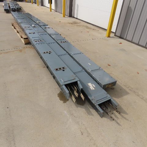 Westinghouse 60A9475G65 225A 277/480V 4 Wire 3Ph Bus Duct 3 Sections 60' Run