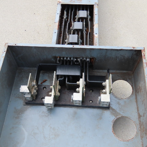 Westinghouse 372D275G76 1350A 4 Wire 3Ph 277/480V Bus Duct 20' Run W/ J-Box