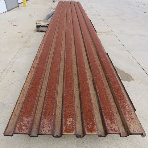 36" x 20' Corrugated Rusty Rustic Steel Panel Decking Cladding Lot Of 3