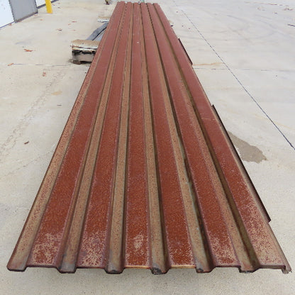 36" x 20' Corrugated Rusty Rustic Steel Panel Decking Cladding Lot Of 3