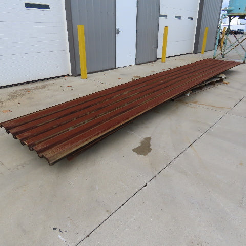 36" x 20' Corrugated Rusty Rustic Steel Panel Decking Cladding Lot Of 3