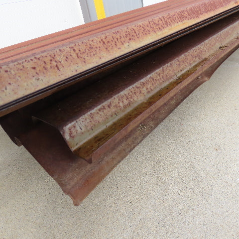 36" x 20' Corrugated Rusty Rustic Steel Panel Decking Cladding Lot Of 3