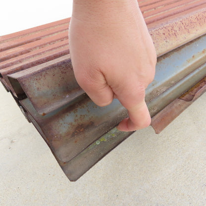 36" x 20' Corrugated Rusty Rustic Steel Panel Decking Cladding Lot Of 3