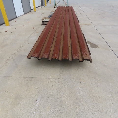 36" x 20' Corrugated Rusty Rustic Steel Panel Decking Cladding Lot Of 3