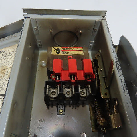 Siemens HFC361R 30A 600V 3-Ph Fusible Heavy Duty Safety Disconnect Switch