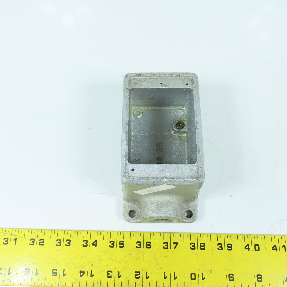 Crouse Hinds FD1 Cast Device Box 1/2" Single Gang