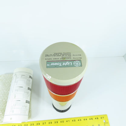 GE General Electric LRF85C2HTB Red & Amber Warning Stack Light Tower 24V 50/60HZ