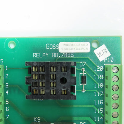 Goss E27690-1 Rev-02 Relay Board Assembly RB5 M003315580