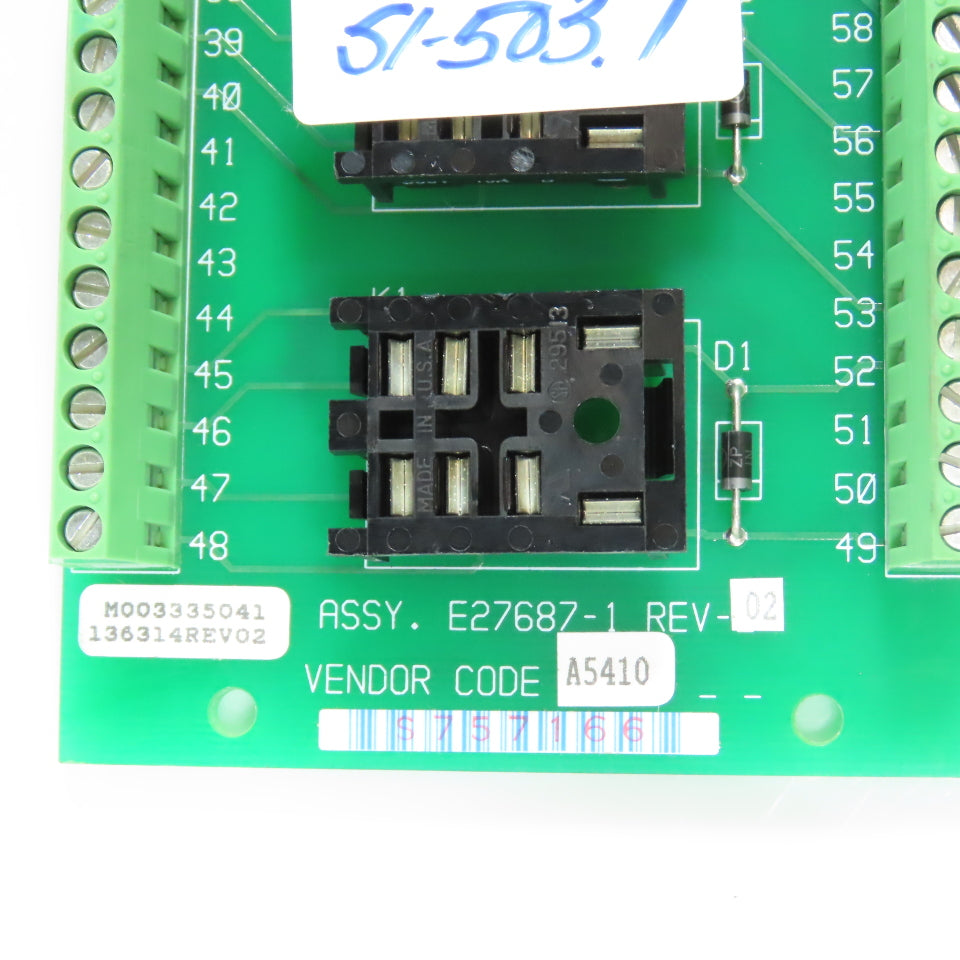 Goss Rockwell E27687-1 Rev-02 Relay Board Assembly M003335041