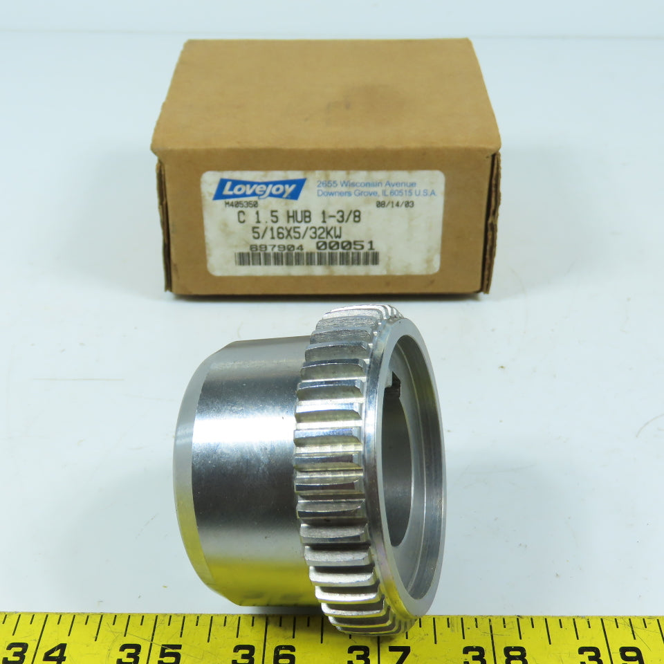 Lovejoy Sier-Bath 697904 C 1.5 Gear Type Coupling Hub 1-3/8" Bore 5/16x5 / 32kW