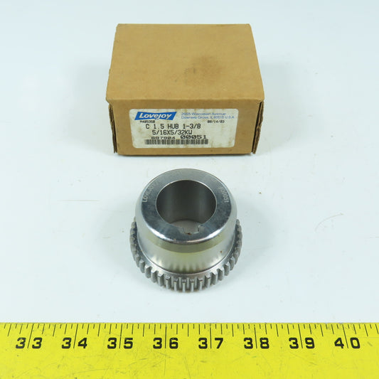 Lovejoy Sier-Bath 697904 C 1.5 Gear Type Coupling Hub 1-3/8" Bore 5/16x5 / 32kW