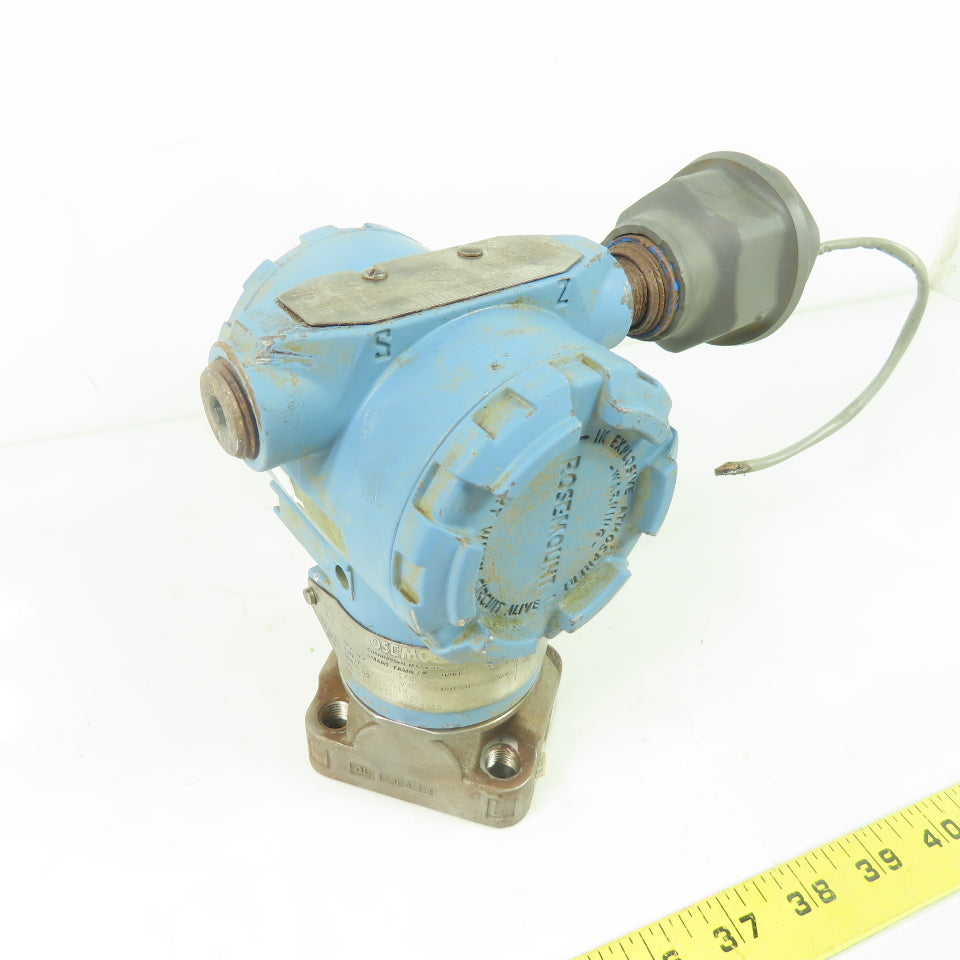 Rosemount 3051 CD2A22A1AB4E5A0206 Pressure Transmitter 10.5-55VDC 4-20mA 3626PSI