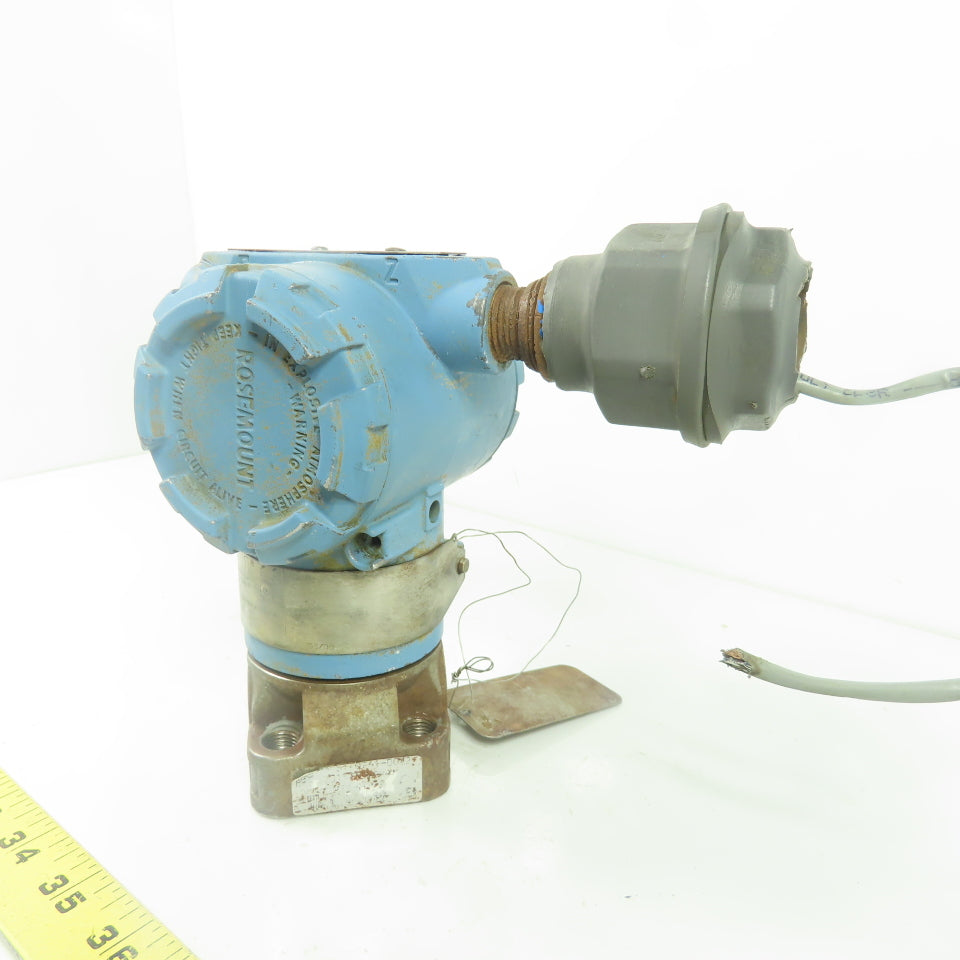 Rosemount 3051 CD2A22A1AB4E5A0206 Pressure Transmitter 10.5-55VDC 4-20mA 3626PSI