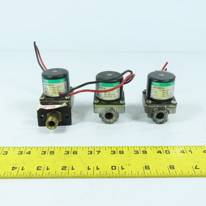 CKD AB2X0018 1/4" Air Water Oil Solenoid Valve 0.6MPa 25VDC Lot Of 3