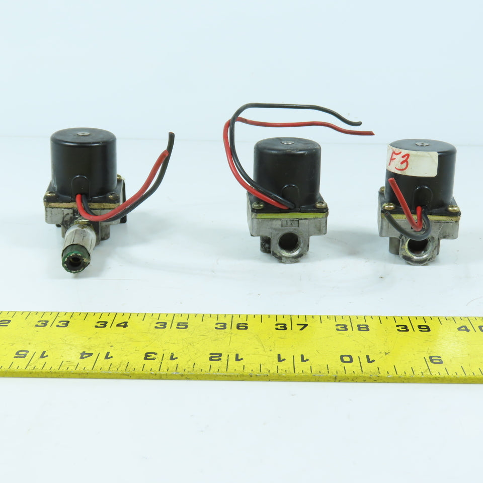 CKD AB2X0018 1/4" Air Water Oil Solenoid Valve 0.6MPa 25VDC Lot Of 3