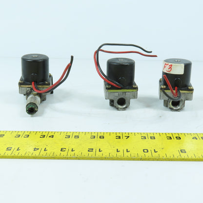 CKD AB2X0018 1/4" Air Water Oil Solenoid Valve 0.6MPa 25VDC Lot Of 3