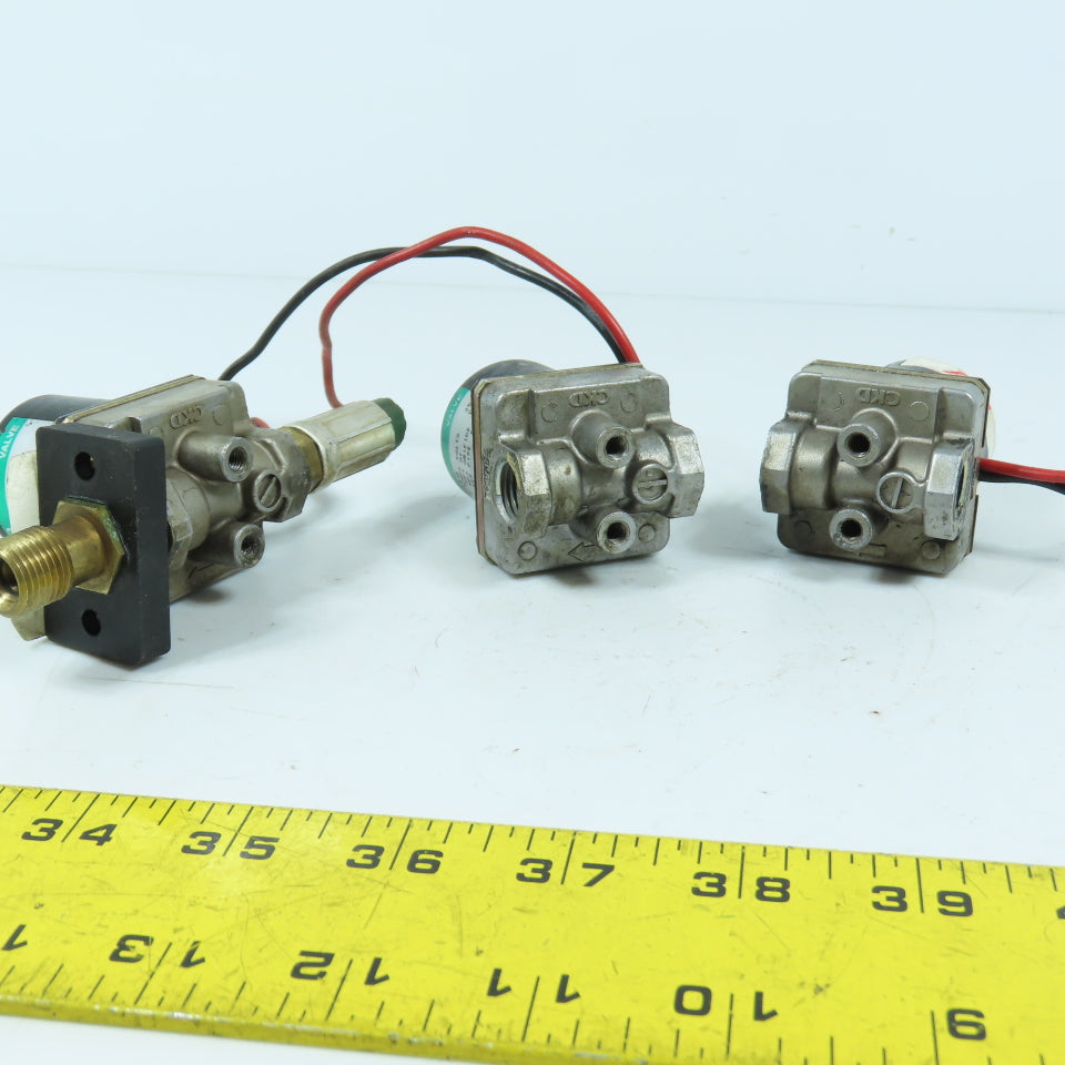 CKD AB2X0018 1/4" Air Water Oil Solenoid Valve 0.6MPa 25VDC Lot Of 3