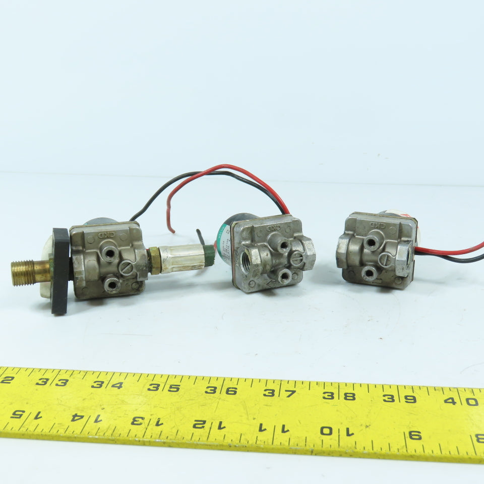 CKD AB2X0018 1/4" Air Water Oil Solenoid Valve 0.6MPa 25VDC Lot Of 3