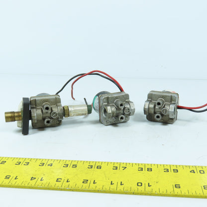 CKD AB2X0018 1/4" Air Water Oil Solenoid Valve 0.6MPa 25VDC Lot Of 3