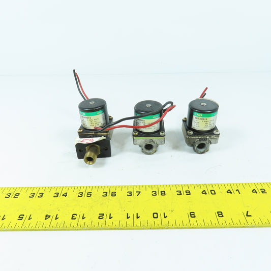 CKD AB2X0018 1/4" Air Water Oil Solenoid Valve 0.6MPa 25VDC Lot Of 3