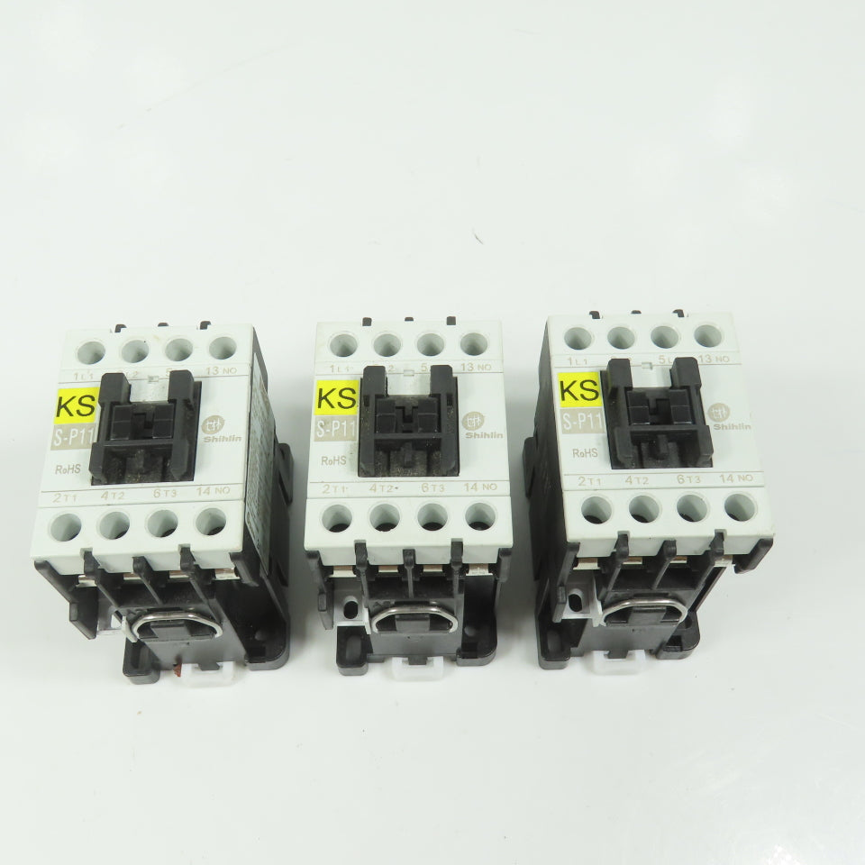 Shihlin S-P11 Size 00 600VAC Magnetic Contactor 10HP 24V Coil Lot Of 3