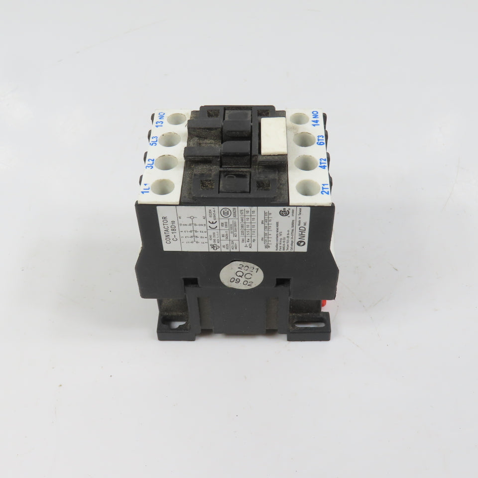 NHD C-18D10 C-18D 15A 600VAC Magnetic Contactor 15HP 220VAC Coil