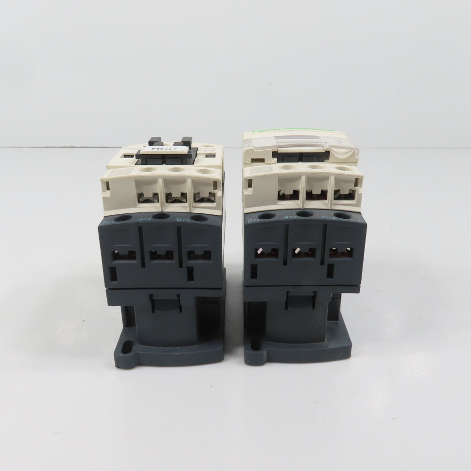 Schneider LC1D09M7 25A 600VAC Contactor Relay 7.5HP 220V Coil Lot Of 2