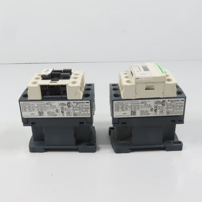 Schneider LC1D09M7 25A 600VAC Contactor Relay 7.5HP 220V Coil Lot Of 2
