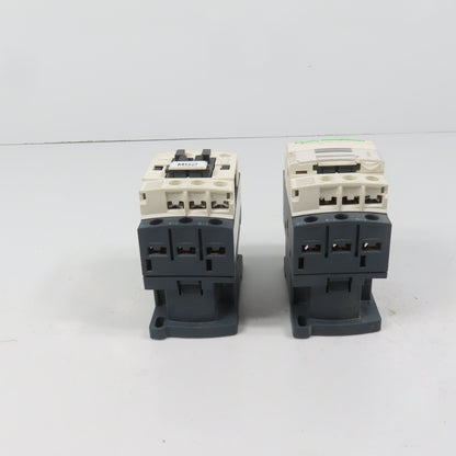Schneider LC1D09M7 25A 600VAC Contactor Relay 7.5HP 220V Coil Lot Of 2