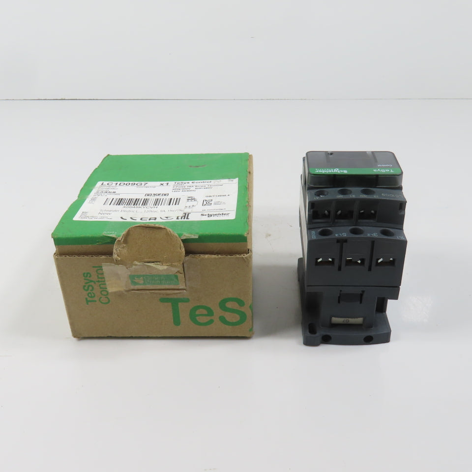 Schneider LC1D09G7 TelSys 600VAC Contactor Relay 7.5HP 120V Coil NEW