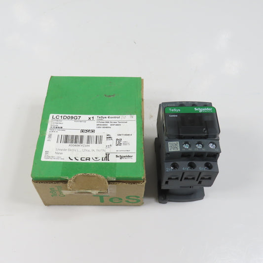 Schneider LC1D09G7 TelSys 600VAC Contactor Relay 7.5HP 120V Coil NEW