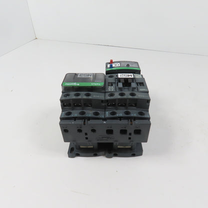 Schneider LC1D09M7 600VAC Reversing Contactor 7.5HP 220V Coil W/ LR3D06 Overload