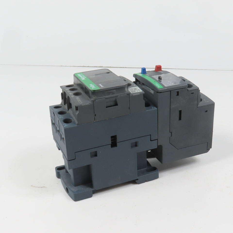 Schneider LC1D09F7 600VAC Contactor 7.5HP 110V Coil W/ LR3D12 Overload 5.5-8.0A