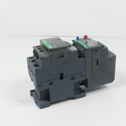 Schneider LC1D09F7 600VAC Contactor 7.5HP 110V Coil W/ LR3D12 Overload 5.5-8.0A